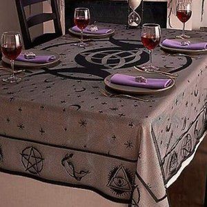 Black Mystical Tablecloth